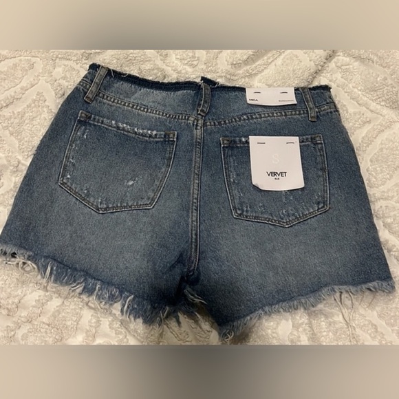 NWT Distressed Boyfriend Jean Shorts XS Cotton Boyfriend Ripped Denim Casual New - Picture 4 of 4